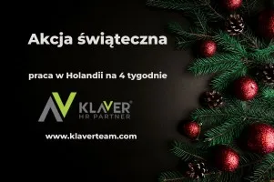 Praca krótkoterminowa w Holandii- 4 tygodnie- święta! Praca krótkoterminowa w Holandii- 4 tygodnie- święta!