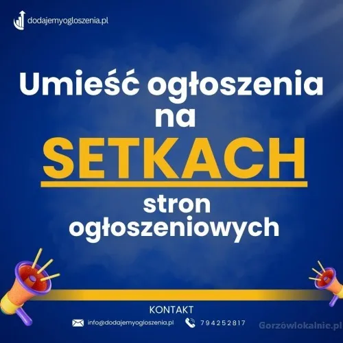 Publikowanie ogłoszeń w internecie /Usługa dodawania ogłoszeń