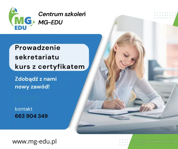 Prowadzenie sekretariatu  kurs z certyfikatem