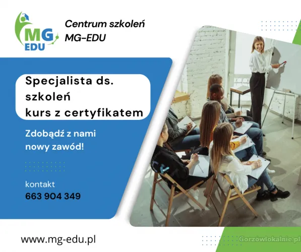 Specjalista ds. szkoleń  kurs online z certyfikatem