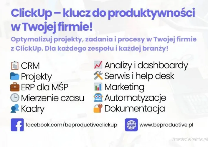 ClickUp dla firm - lepsze zarządzanie z BeProductive.pl