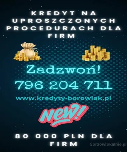 KREDYT DLA FIRM DO 80 000 PLN  NAWET PRZY STRACIE!